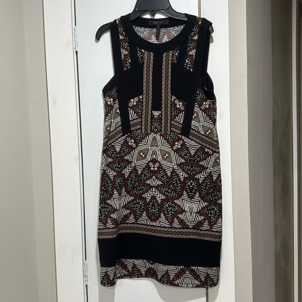 Bcbg Maxazria printed midi dress size XS